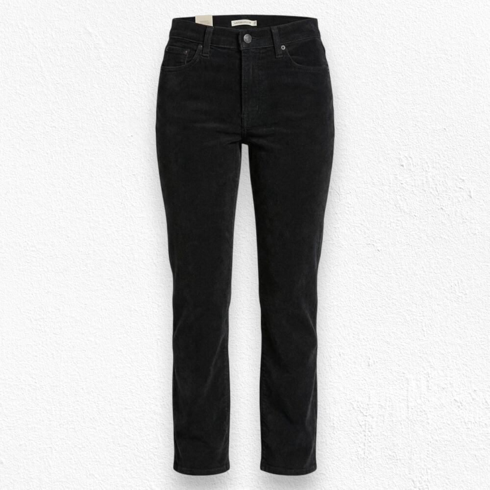 Levi's Black Corduroy Mid Rise Slim Fit Classic Skinny Corduroy Jeans Size 30